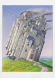 WIECZORNA BRYZA by Jacek Yerka, 2018, kredki, ołówek, karton, sold Nov 2018