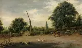 Adam Wiktor Malinowski, Podwórze, 1890, olej, płótno