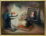 Marc Sterling, Martwa natura z portretem, 1929, olej, płótno