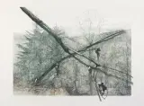 Piotr Ciesielski, EPITAFIUM II, 1981, akwaforta, akwatinta, papier