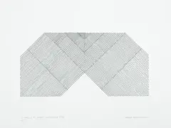 RYSUNEK 4, Z CYKLU FI, FIGURY NIEPOWAŻNE by Wanda Gołkowska-Chwałczyk, 1998, tusz pióro, papier kremowy, sold Oct 2018