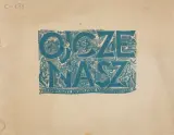 Krystyna Wróblewska, TEKA OJCZE NASZ, 1950, drzeworyt, papier