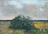 OBRAZ 2113 (ŁAGÓWEK – ADAM I EWA) by Jerzy Duda-Gracz, 1997, olej, płyta pilśniowa, sold Oct 2018