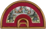 Teofil Kwiatkowski, WACHLARZ ZE SCENAMI MITOLOGICZNYMI, ok. 1870, akwarela, gwasz, papier