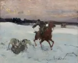 Alfred Wierusz-Kowalski, ZIMOWE POLOWANIE Z CHARTAMI