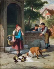 Jan Walraven, ROZBITY DZBANEK, olej, płótno
