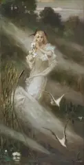 Wilhelm Kotarbiński, MGŁA PORANNA, po 1900, olej, płótno (dublaż)