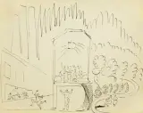 Leon Chwistek, PROJEKTY SCENOGRAFII, tusz, papier
