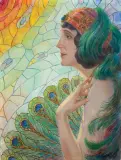 PAWIE PIÓRA by Eugeniusz Urbański herbu Nieczuja, 1932, olej, tektura, sold Oct 2018