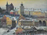 WARSZAWA – WIDOK OD STRONY... by Władysław Chmieliński, olej, płótno, sold Oct 2018