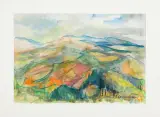 Sergiusz Grudkowski, GÓRY W OKOLICACH WISŁY, 1970, akwarela, papier