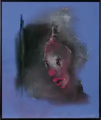 Bożena Wahl, Portret, 2018, pastel, akwarela, karton