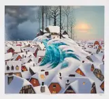 Zimowa fala by Jacek Yerka, giclée, papier, offered Aug 2018