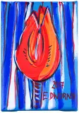 Tulipan na niebieskim tle by Edward Dwurnik, 2017, akryl, płótno, sold Jun 2018