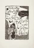 Zenon Januszewski, Ilustracja do legendy O Zwyrtale Muzykancie, linoryt, papier kremowy