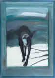Lonely Dog of Tongo by Maria Teresa Kuczyńska, 1994, gwasz, papier, sold Jun 2018