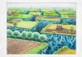 WIOSENNE DRYFOWANIE by Jacek Yerka, 2016, kredki, ołówek, karton, sold Jun 2018