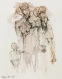BEZ TYTUŁU by Zdzisław Beksiński, 1997, tusz, akwarela, papier, sold Jun 2018