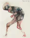 BEZ TYTUŁU by Zdzisław Beksiński, 1997, tusz, akwarela, papier, sold Jun 2018
