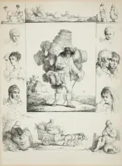 Michal Plonski, KOSZYKARZ, 1805, akwaforta, papier