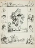 Michal Plonski, KOSZYKARZ, 1805, akwaforta, papier