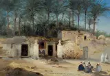 Franciszek Tepa, Z PODRÓŻY DO EGIPTU, 1852, olej, tektura