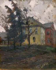 Ferdynand Ruszczyc, STARE GNIAZDO, 1898, olej, tektura
