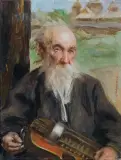 Teodor Axentowicz, LIRNIK, olej, płótno