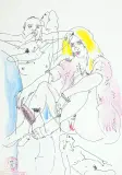 Edward Dwurnik, Z CYKLU SALOME, 1979, tusz pióro, papier