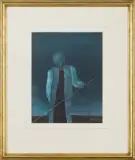 Stasys Eidrigevičius, CZŁOWIEK Z DRĄŻKIEM, 1983, pastel, papier