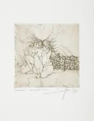 Leszek Rózga, ZUZANNA, 1970, akwaforta sepiowa, papier