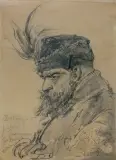 Jan Matejko, STEFAN BATORY..., przed 1870, ołówek, papier