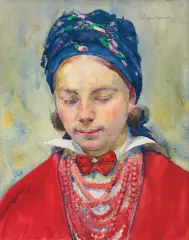 Aleksander Augustynowicz, CZERWONE KORALE, akwarela, ołówek, karton