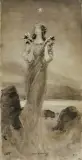 Wilhelm Kotarbiński, GWIAZDA WIECZORNA, akwarela, papier