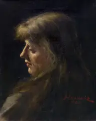 Teodor Axentowicz, Portret kobiety, olej, płótno