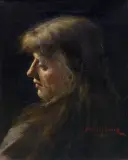 Teodor Axentowicz, Portret kobiety, olej, płótno