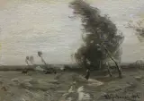 Roman Kochanowski, WIATR, ok. 1910, olej, karton