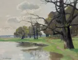 DĘBY by Michał Gorstkin-Wywiórski, 1905, olej, płótno, sold Mar 2018