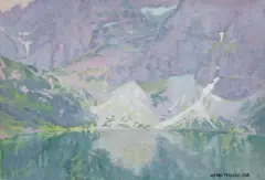 Alfred Terlecki, MORSKIE OKO, 1938, olej, tektura