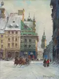 STARE MIASTO W WARSZAWIE Z WIDOKIEM NA ZAMEK by Władysław Chmieliński, olej, płótno, sold Mar 2018