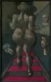 Jan Lebensztejn, BALLON-BABA, 1969, olej, akryl, płótno