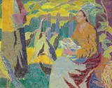 Adam Marczyński, KOBIETY W OGRODZIE, ok. 1954-55, olej, płótno
