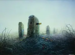 Jerzy Tadeusz Mróz, OBIEKT – P3, 1989, olej, płótno