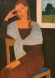 Roman Zakrzewski, DZIEWCZYNA NA KRZEŚLE, 2009, olej, płótno