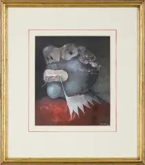 GŁOWA by Stasys Eidrigevičius, 1983, gwasz, papier, sold Mar 2018