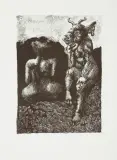 SCENE CHAMPETRE (SIELANKA) by Jan Lebensztejn, 1966, litografia, papier, offered Mar 2018