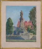 Juliusz Mieszkowski, Pomnik Adama Mickiewicza, 1960, olej, deska