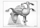 Z CYKLU EDIAKARANIE RASTRUM SILTOZOA by Jacek Yerka, 2018, ołówek, karton, sold Mar 2018