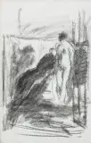 Wojciech Weiss, MODELKA I MANEKIN, węgiel, papier