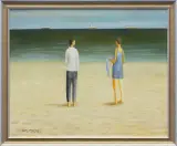 MAJ, PLAŻA, SOPOT by Mira Andrzejewska Kalkowska, 2009, olej, płótno, sold Jan 2018